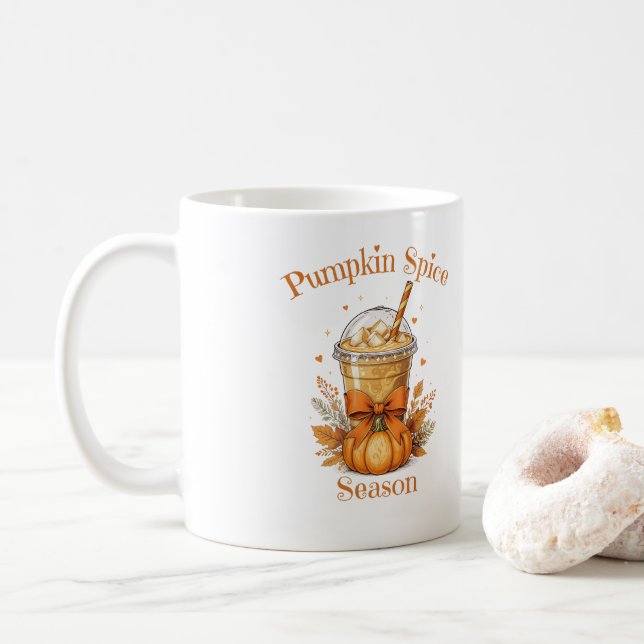 Mug Saison de la citrouille épicée Automne Coquette Bo (Avec donut)