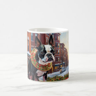 Mug Saison de Noël de Boston Terrier