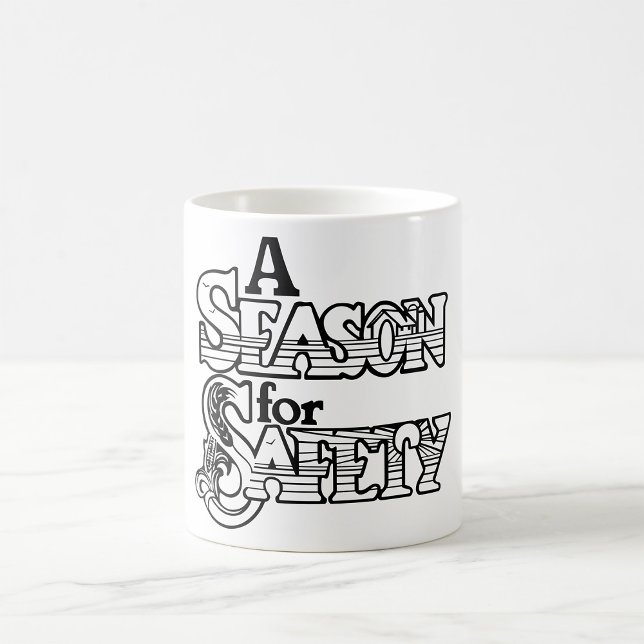 Mug Saison de sécurité Motivation noir et blanc (Créateur téléchargé)