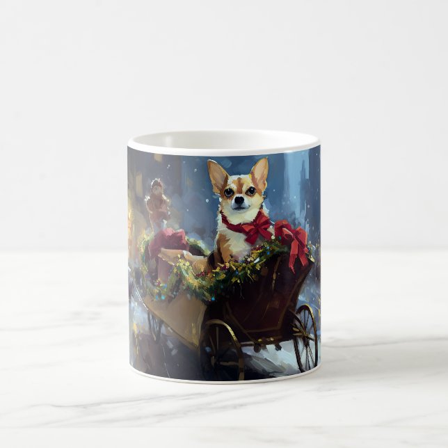 Mug saison des fêtes de Noël de chihuahua (Centre)