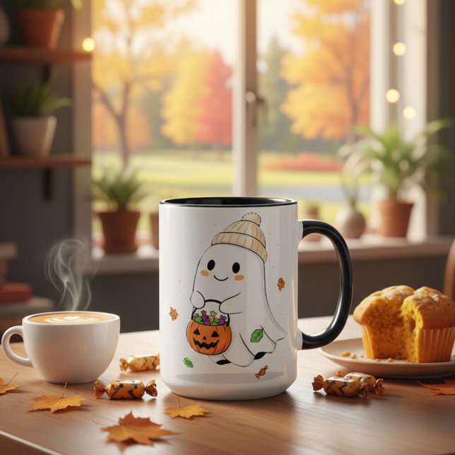 Mug Saison éffrayante Ghost Cute Halloween cadeau d'au (Créateur téléchargé)