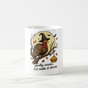 Mug Saison effrayante, mais façon dîner de Thanksgivin