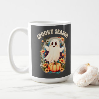 Mug Saison éffrayante mignonne Fantôme Rétro Floral