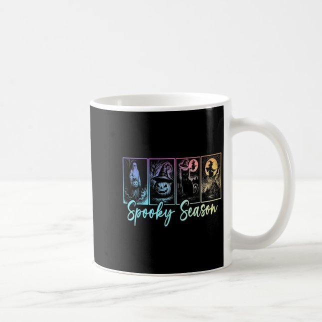Mug Saison éffrayante Retro Halloween Horreur Citrouil (Droite)