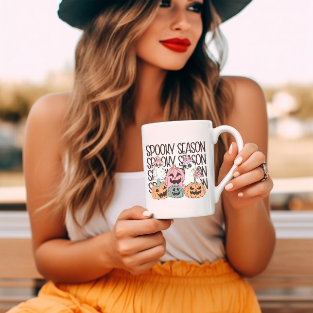 Mug Saison éffrayante Retro Halloween Super (Créateur téléchargé)