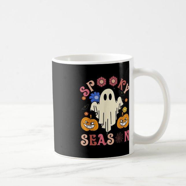 Mug Saison Éffrayante super mignonne Ghost Holding Cit (Droite)