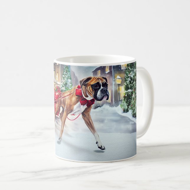Mug Saison Festive de Noël de Boxer (Devant droit)