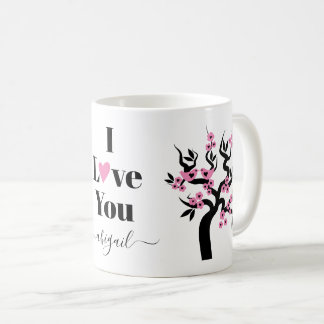 Mug Sakura cerisier Inséparable rose et fleurs