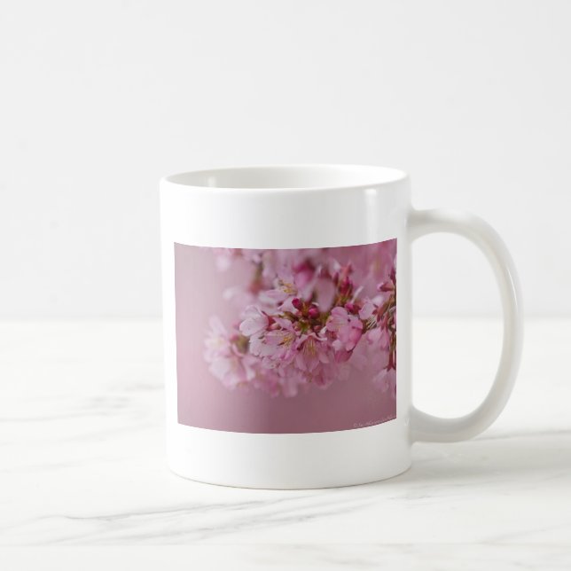 Mug Sakura Cherry Blossoms rose pâle Réflexions (Droite)
