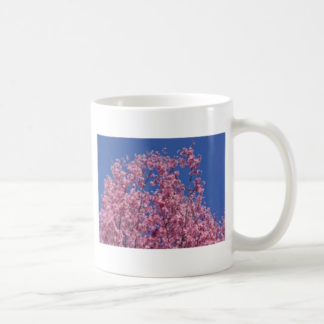 Mug Sakura Cherry Fleurit Dans Le Bleu (Droite)