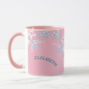 Mug Sakura rose et bleu cerisier japonais