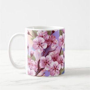 Mug Sakura rose sur la peinture Arrière - plan