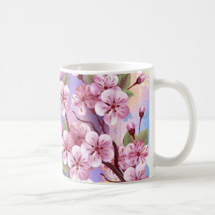 Mug Sakura rose sur la peinture Arrière - plan