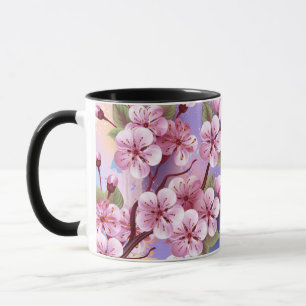 Mug Sakura rose sur la peinture Arrière - plan