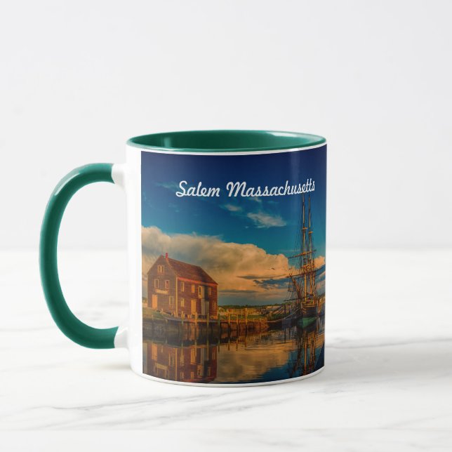 Mug Salem Massachusetts avec navire et Roger Conant (Gauche)