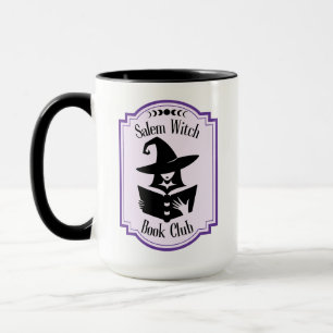 Mug Salem sorcière club silhouette livre amant violet