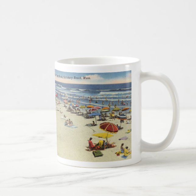 Mug Salisbury, Massachusetts - Scène de plage Vintage (Droite)