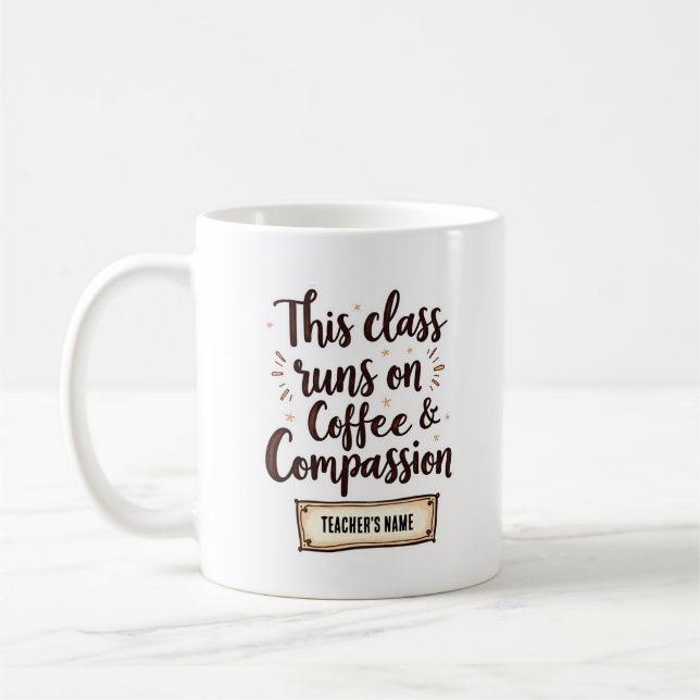 Mug Salle de classe modifiable avec le nom de l'enseig (Gauche)