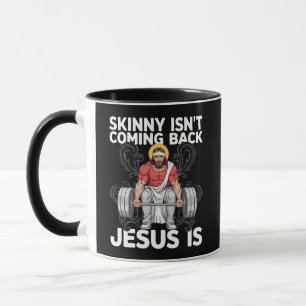 Mug Salle de sport Jésus Workout Skinny ne revient pas