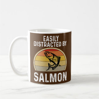 Mug Salmon Fisherman Easily Distracted by Fishing