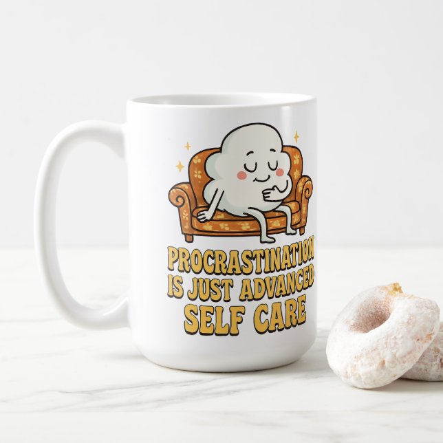 Mug Salon Cloud Cozy Humour Graphique (Avec donut)