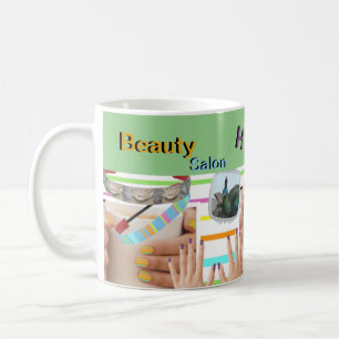 Mug Salon de beauté HAPPY NAILS Cust. Musique de café 