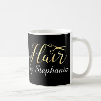 Mug Salon de coiffure d'or de styliste en coiffure de