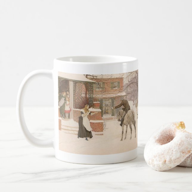 Mug Saluer le facteur par Robert Walker Macbeth (Avec donut)