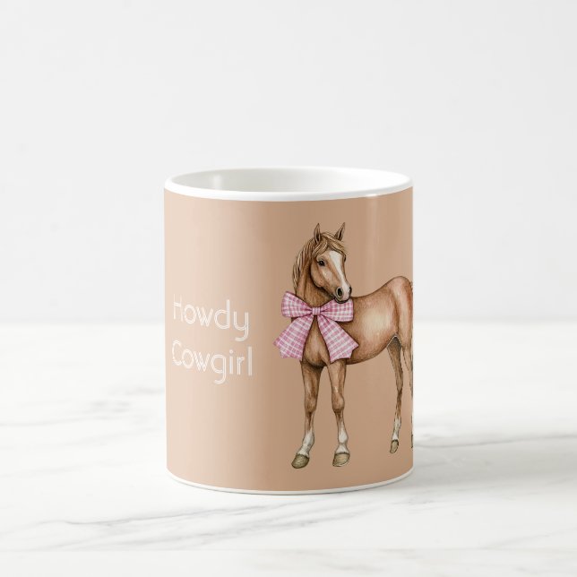 Mug Salut Cowgirl Cheval Rose Arc (Centre)