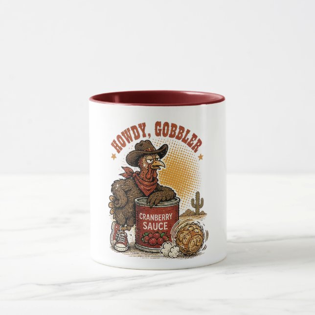 Mug Salut, Dindon Design de Thanksgiving (Centre)