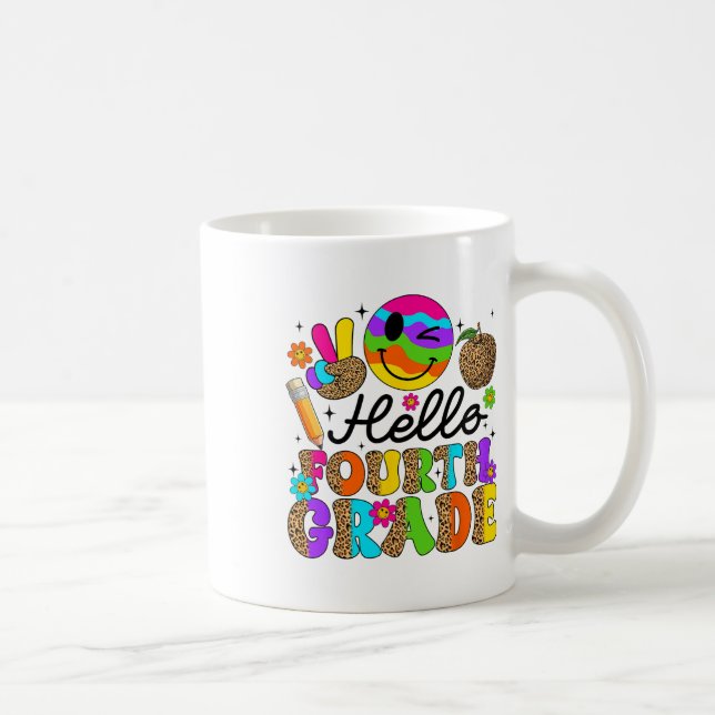 Mug Salut Groovy Élèves de Quatrième Année Léopard 1er (Droite)