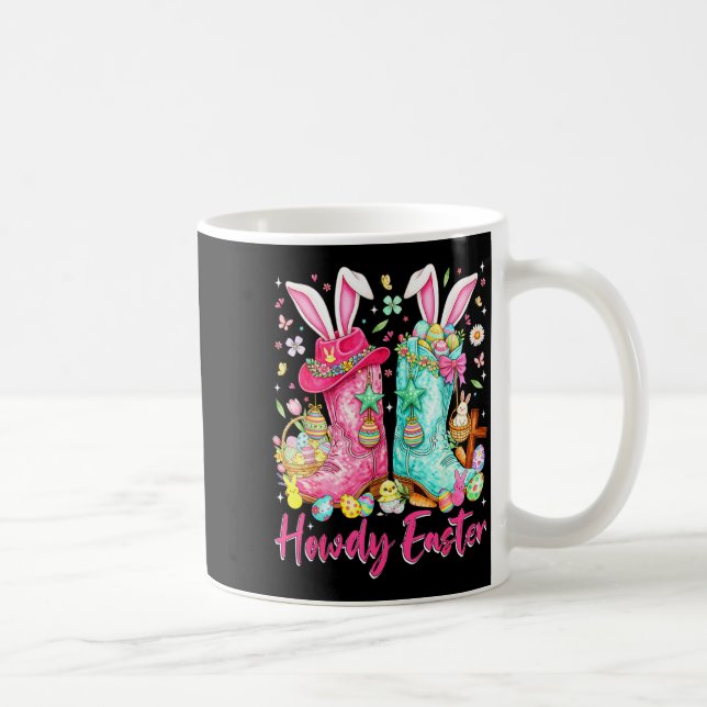 Mug Salut lapin de Pâques western coquette bottes de c (Droite)
