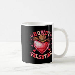 Mug Salut Saint-Valentin Disco Cœur Chapeau de Cow-boy