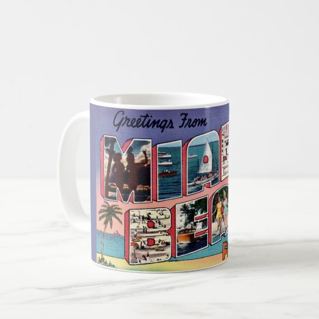 Mug Salutation colorée de Miami Beach  (Devant gauche)