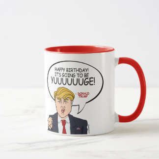 Mug Salutation de Donald Trump - joyeux anniversaire -