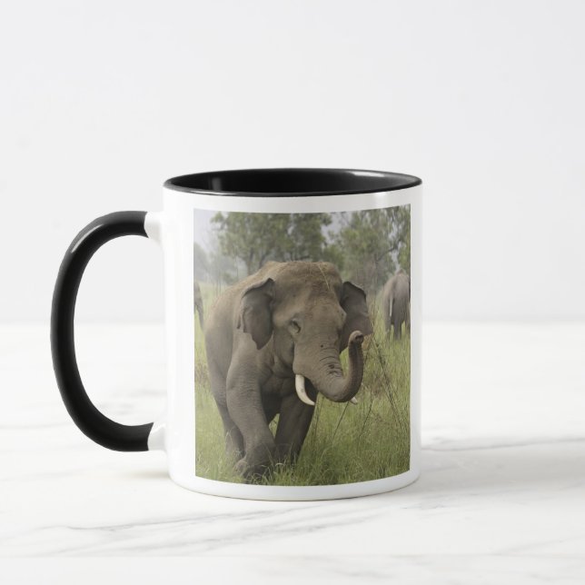 Mug Salutation de l'éléphant asiatique indien (Gauche)