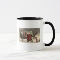 Salutation de NoëlSanta et Sleigh