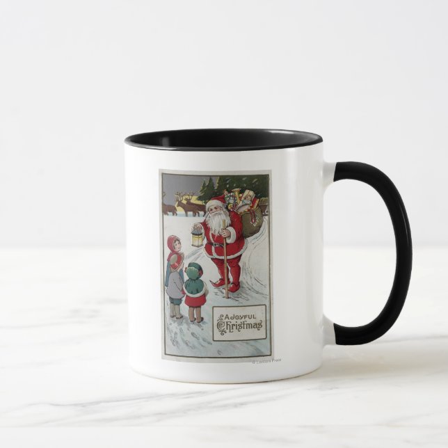 Mug Salutation de NoëlSanta Parler aux enfants (Droite)