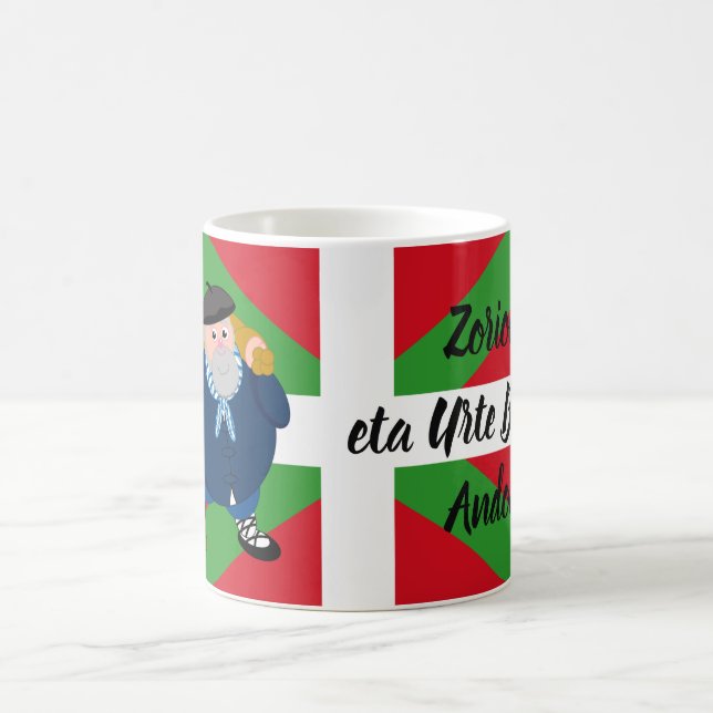 Mug Salutation faite sur commande de Noël, Olentzero + (Centre)
