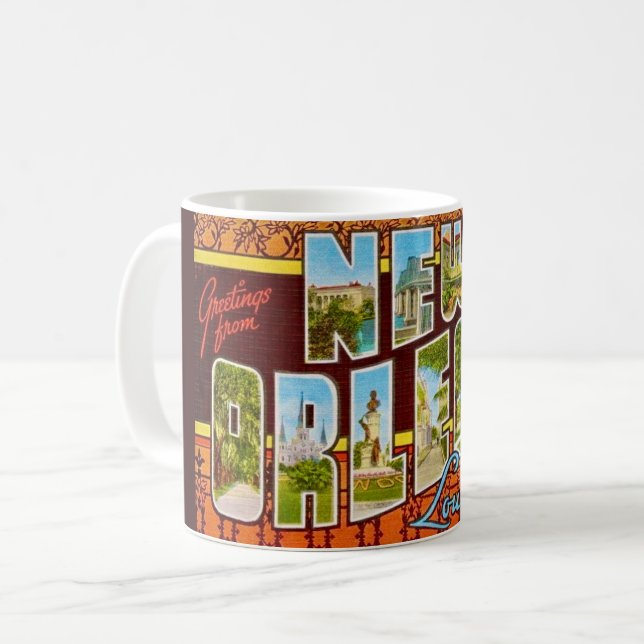 Mug Salutation Retro New Orleans (Devant gauche)
