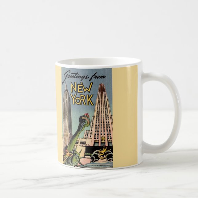 Mug Salutation Rétro New York City (Droite)