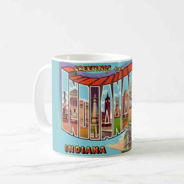 Mug Salutation vintage d'Indianapolis  (Devant gauche)