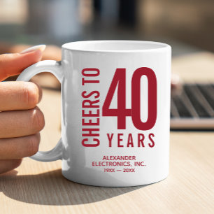Mug Salutations à l'anniversaire d'affaires de 40 ans