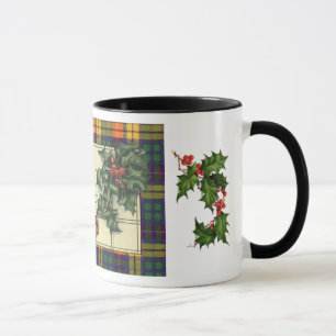 Mug Salutations chaleureuses de Noël, tartan de