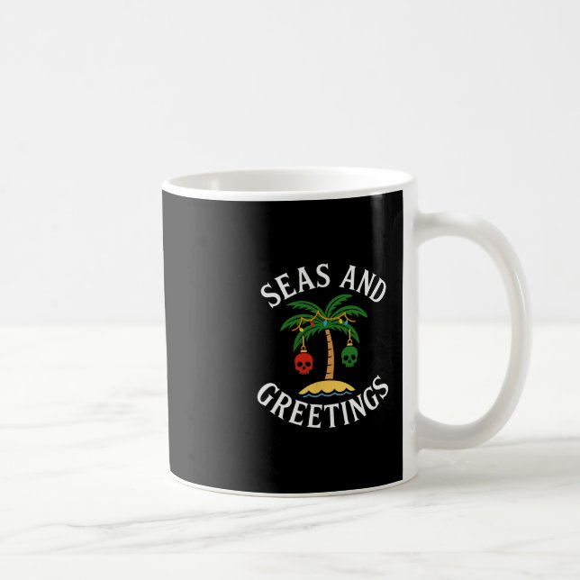 Mug Salutations de fêtes de fin d'année Pun Pirate en  (Droite)