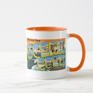 Mug Salutations de la ville d'océan, NJ