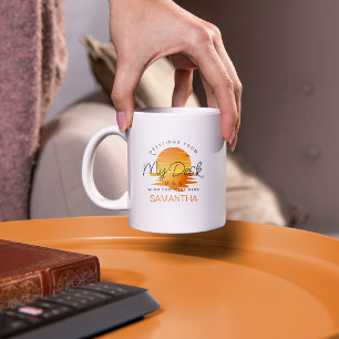 Mug Salutations de mon bureau coucher de soleil sur l'