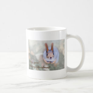 Mug Salutations de Noël de drôles d'écureuil