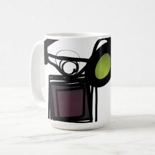 Mug Salutations de Philydion : Abstrait noir & blanc