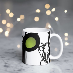 Mug Salutations de Philydion : Abstrait noir et blanc